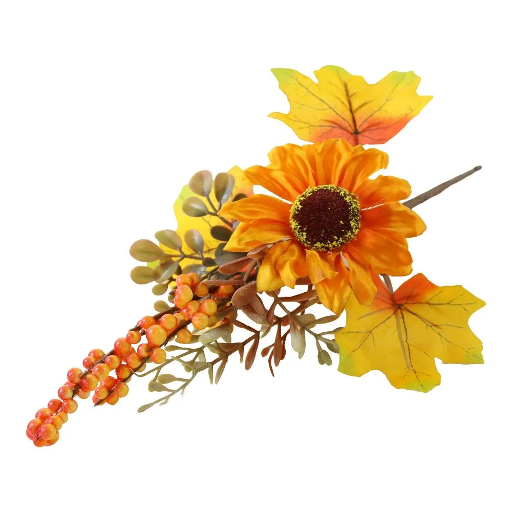Pick decorativ de toamna cu floarea-soarelui 28 cm Pick decorativ de toamna cu floarea-soarelui 28 cm