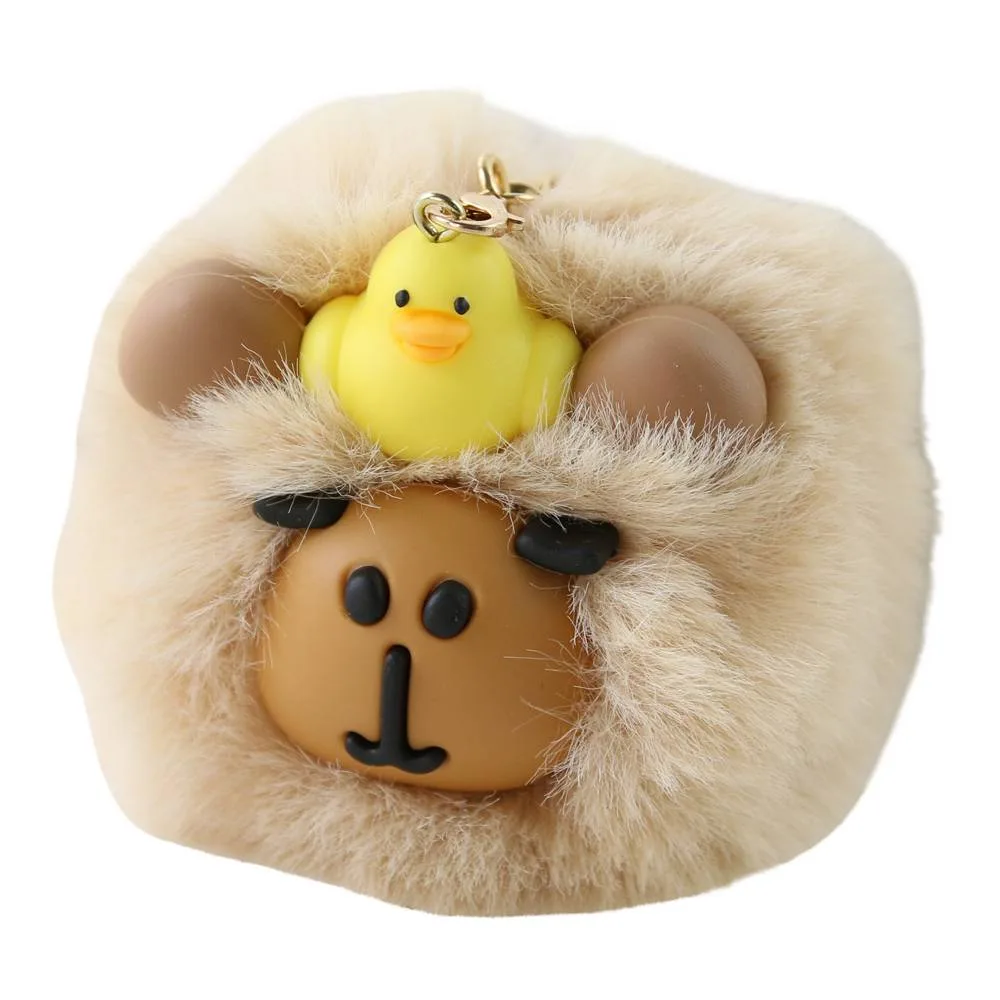 Breloc cu pompon pufos 8 cm Breloc cu pompon pufos 8 cm