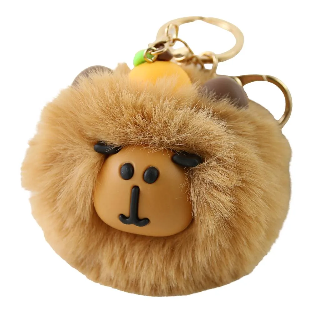 Breloc cu pompon pufos 8 cm Breloc cu pompon pufos 8 cm