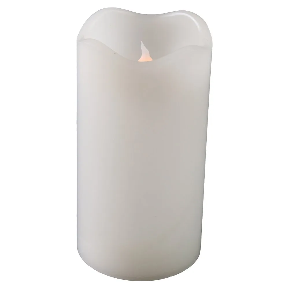 Lumanare alba cu LED 7x13 cm