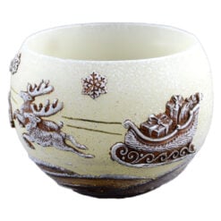 Lumanare de Craciun tip lampin cu ren 13x10 cm