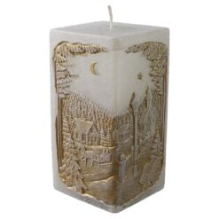 Lumanare de Craciun Peisaj de iarna 7x14 cm