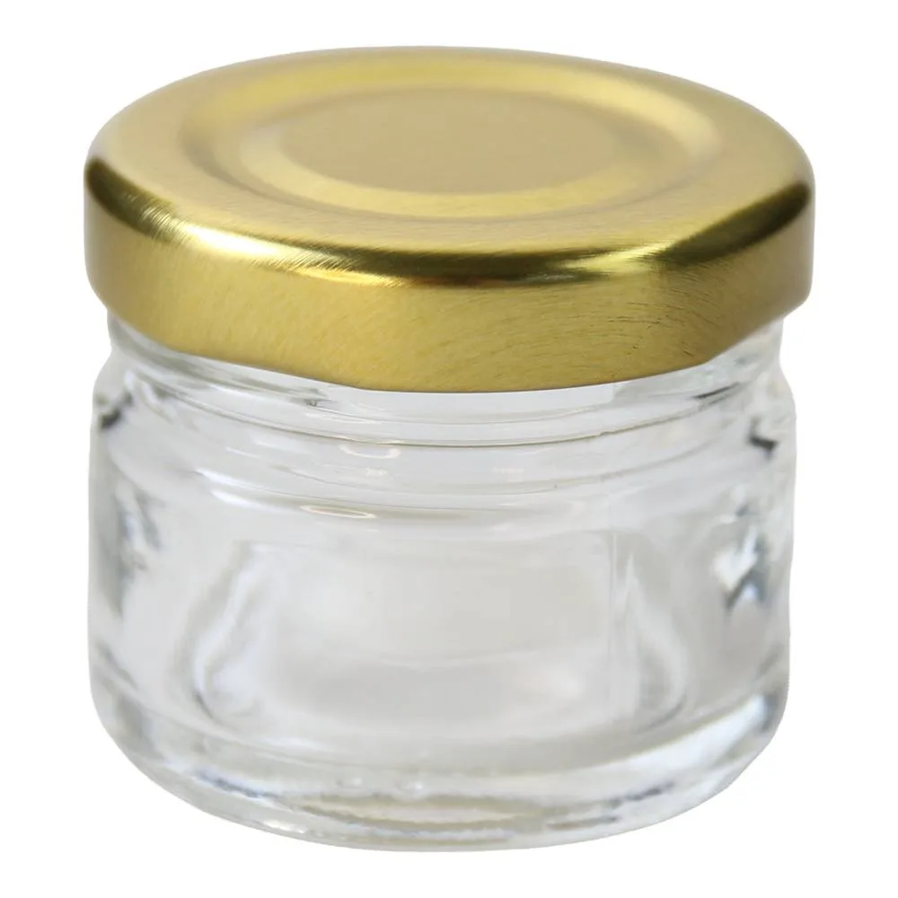 Borcan din sticla cu capac auriu 30 ml