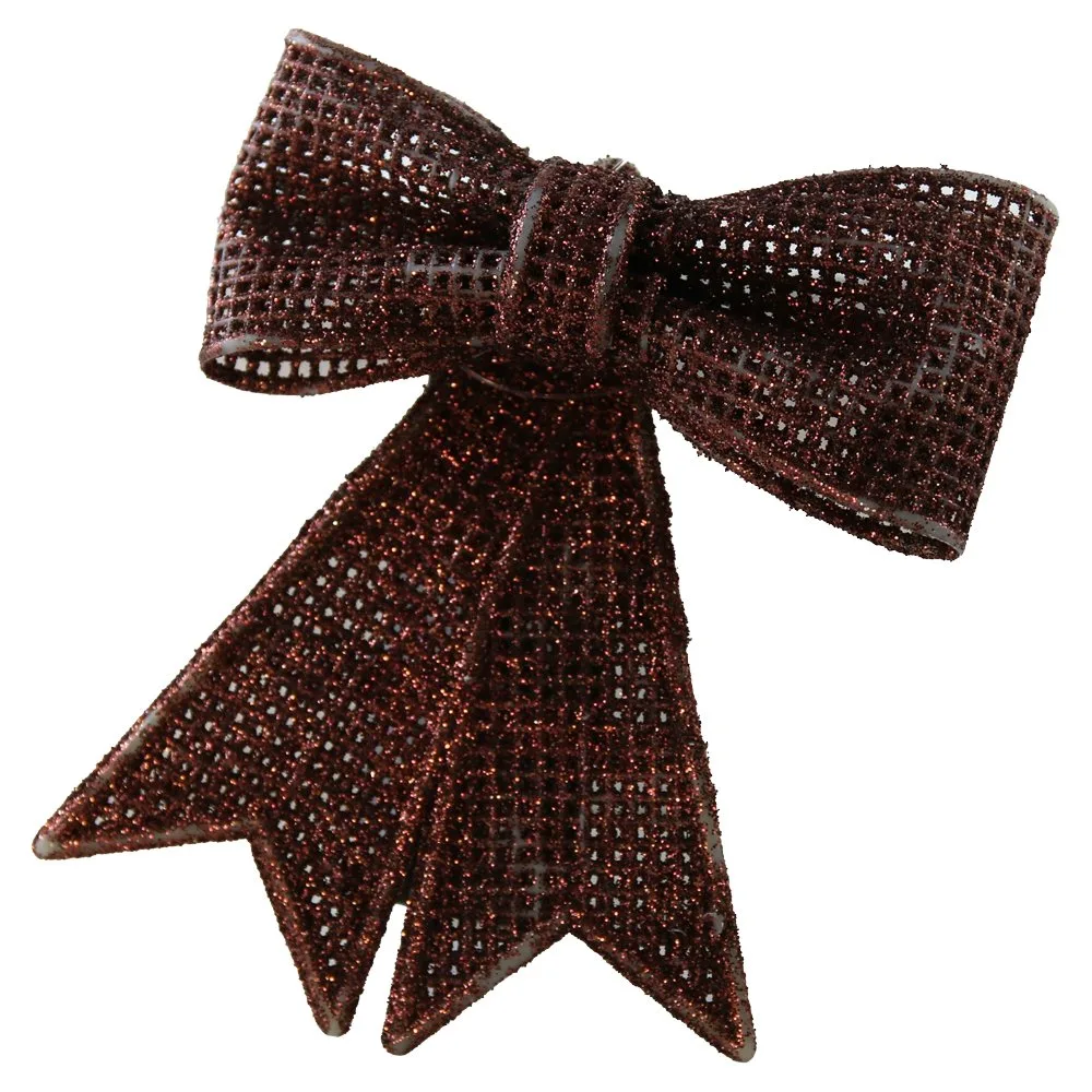 Fundita pentru brad cu glitter 9x10 cm Fundita pentru brad cu glitter 9x10 cm
