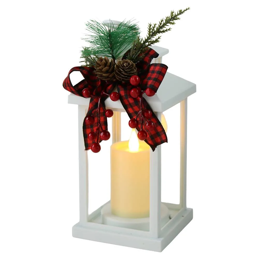 Felinar decorativ de Craciun cu lumanare LED 10x21 cm Felinar decorativ de Craciun cu lumanare LED 10x21 cm