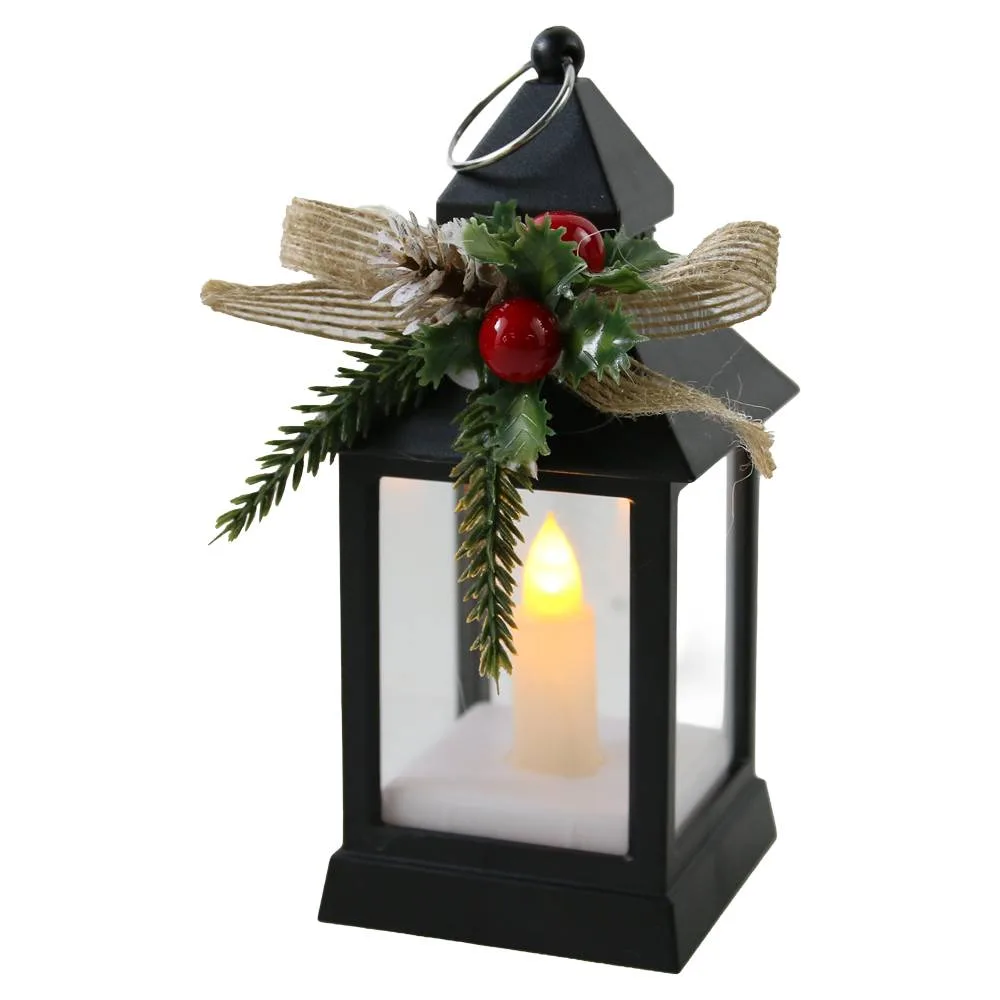 Felinar decorativ de Craciun cu lumanare LED 6x13.7 cm Felinar decorativ de Craciun cu lumanare LED 6x13.7 cm