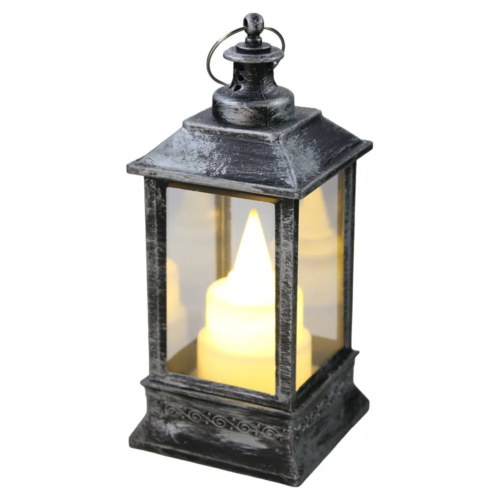 Felinar decorativ de Craciun cu lumanare LED 6x14 cm Felinar decorativ de Craciun cu lumanare LED 6x14 cm