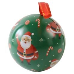 Glob de brad metalic cu cutie pentru cadou 6.5 cm