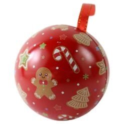 Glob de brad metalic cu cutie pentru cadou 6.5 cm