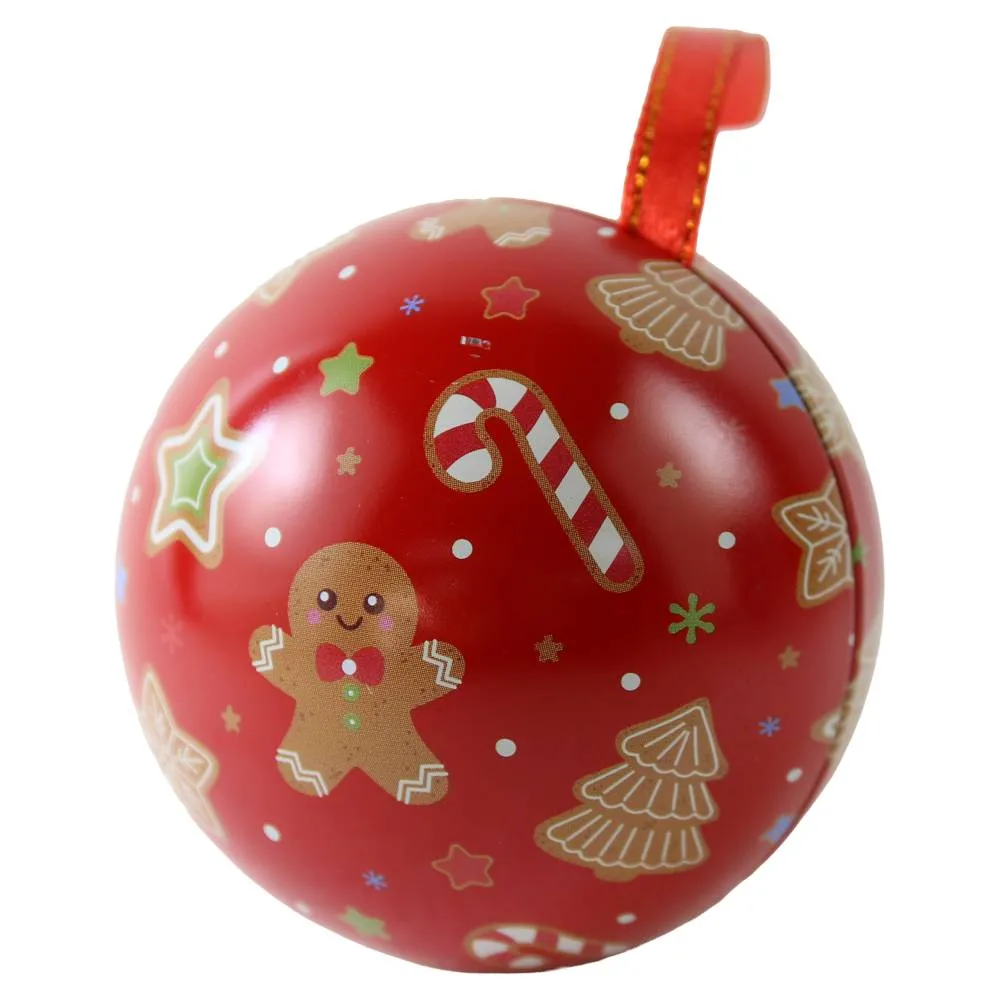 Glob de brad metalic cu cutie pentru cadou 6.5 cm Glob de brad metalic cu cutie pentru cadou 6.5 cm