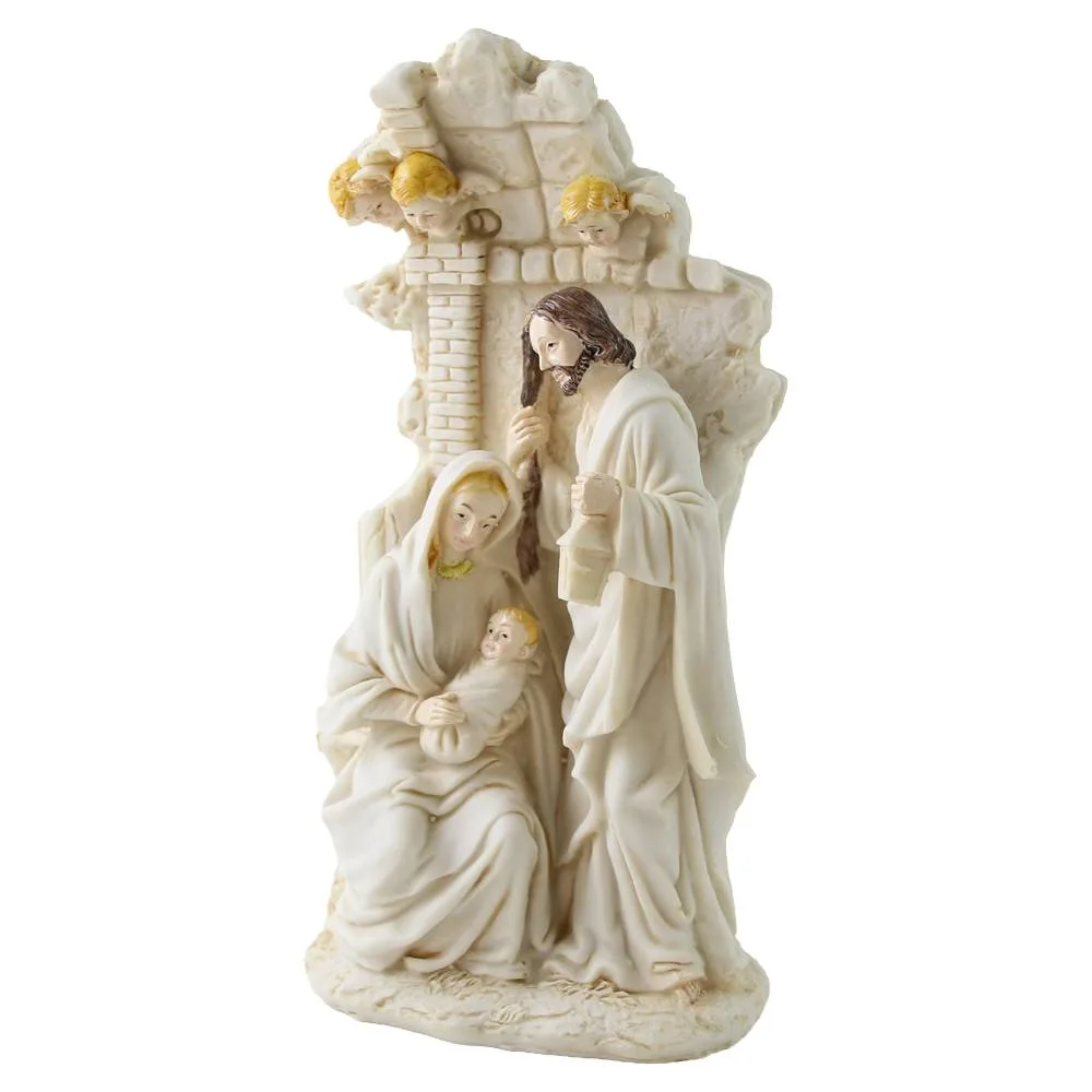Decoratiune din rasina Sfanta Familie 11x20.5 cm