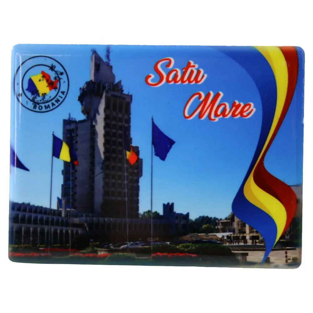 Magnet de frigider din ceramica Satu Mare 8 x 6 cm