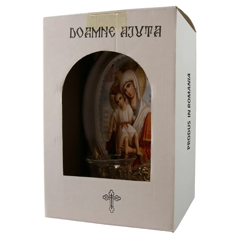 Candela decorativa din ipsos cu Sfanta Maria si Pruncul - 15 x 23 cm Candela decorativa din ipsos cu Sfanta Maria si Pruncul - 15 x 23 cm
