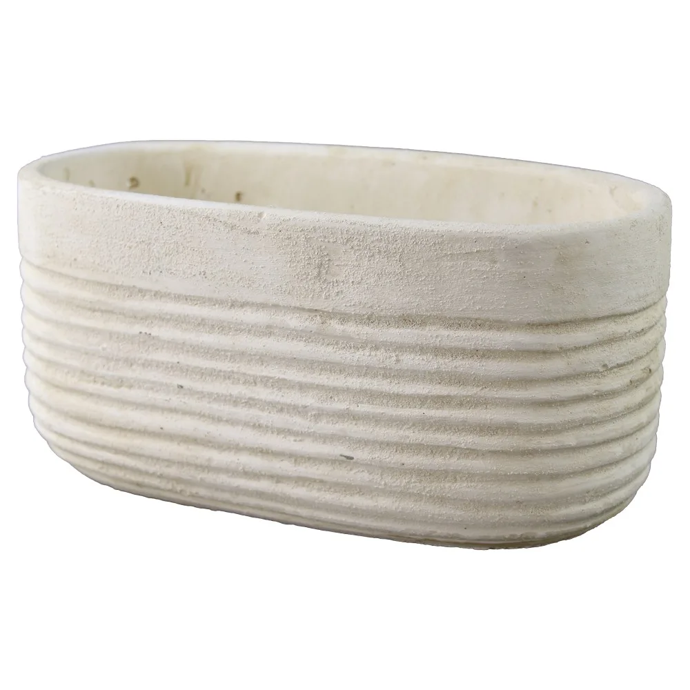 Ghiveci oval din beton 20 x 10 cm