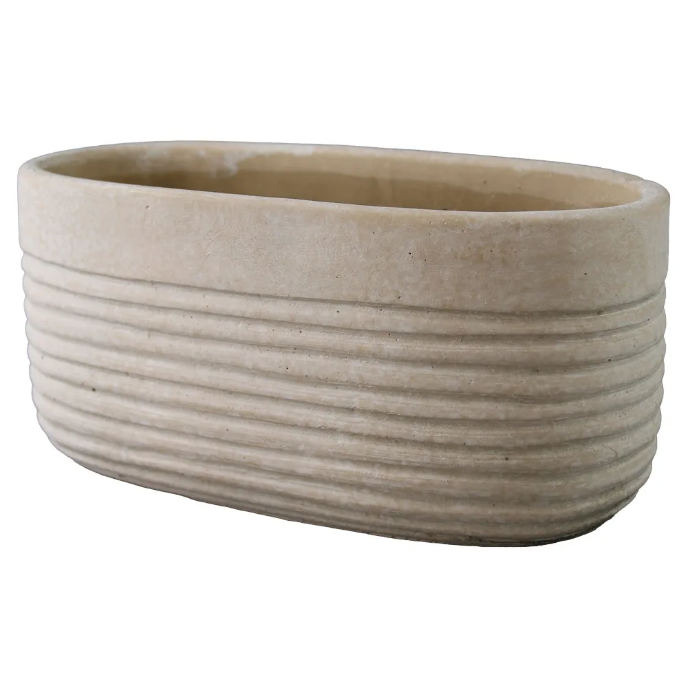 Ghiveci oval din beton 20 x 10 cm