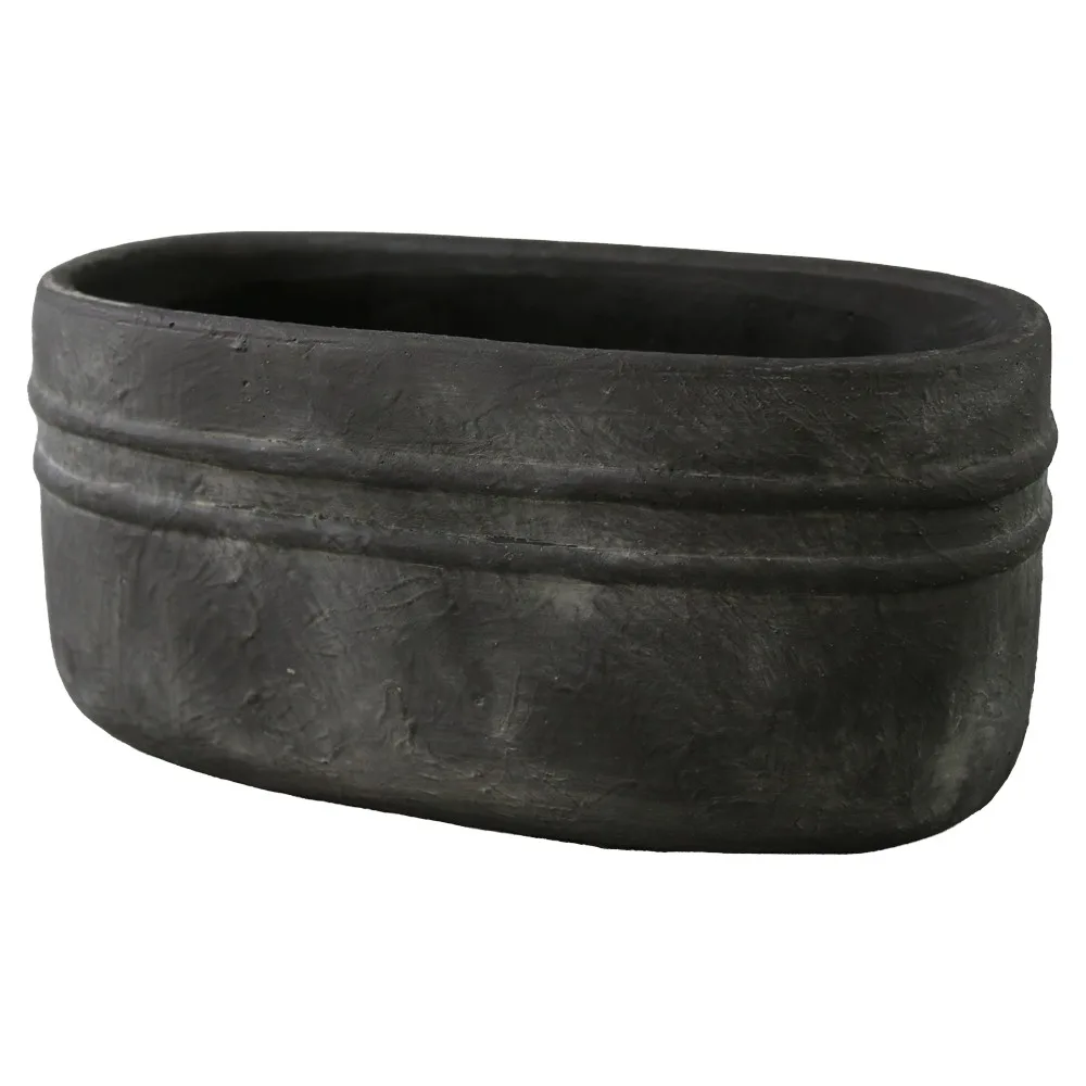 Ghiveci oval din beton 20 x 10 cm