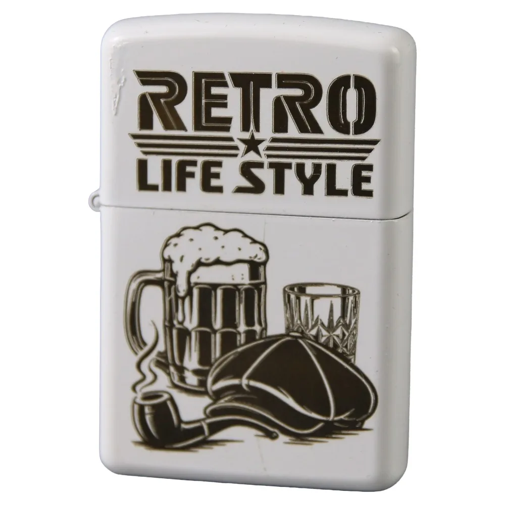 Bricheta metalica alba Retro Life Style 3.8 x 5.5 cm Bricheta metalica alba Retro Life Style 3.8 x 5.5 cm