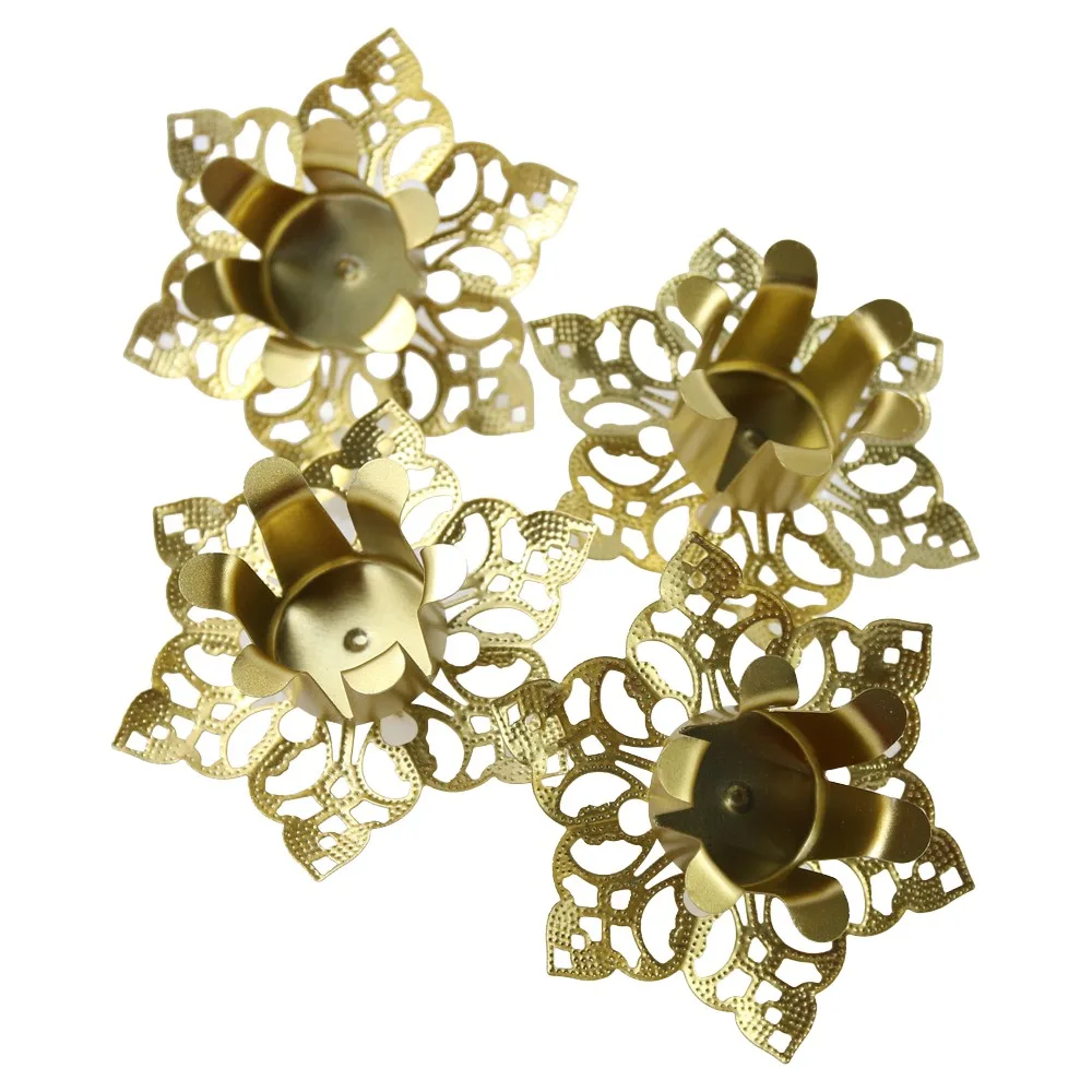 Set 4 suporturi pentru lumanari 6.5 cm Set 4 suporturi pentru lumanari 6.5 cm