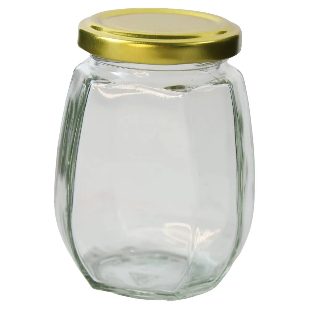Borcan din sticla cu capac auriu 192 ml