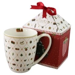 Cana de Craciun din portelan Ornament Joy 360 ml