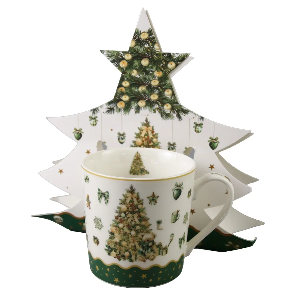 Cana de Craciun din portelan 360 ml Tree Sparkle