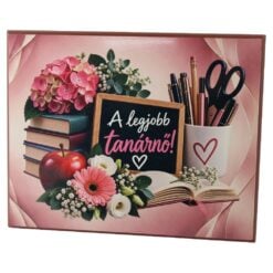 Placheta din MDF "A legjobb Tanarno!" 25 x 20 cm
