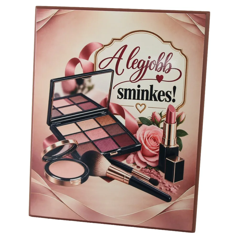 Placheta din MDF "A legjobb Sminkes!" 20 x 25 cm