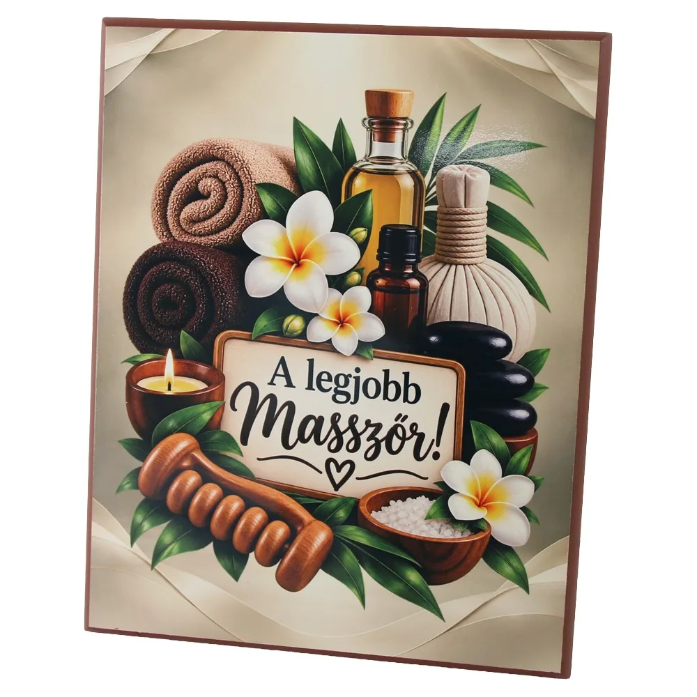 Placheta din MDF "A legjobb Masszor!" 20 x 25 cm