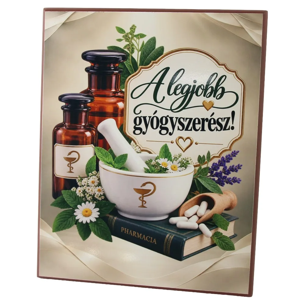 Placheta din MDF "A legjobb Gyogyszeresz!" 20 x 25 cm Placheta din MDF "A legjobb Gyogyszeresz!" 20 x 25 cm