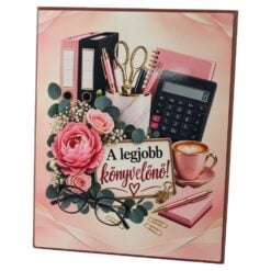 Placheta din MDF "A legjobb Konyvelono!" 20 x 25 cm