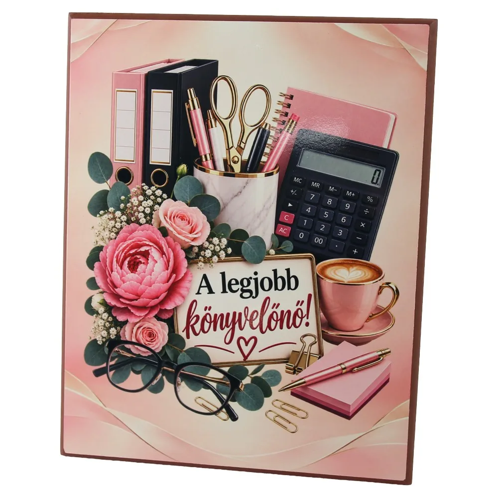 Placheta din MDF "A legjobb Konyvelono!" 20 x 25 cm Placheta din MDF "A legjobb Konyvelono!" 20 x 25 cm