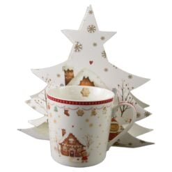 Cana de Craciun din portelan 360 ml Gingerbread House