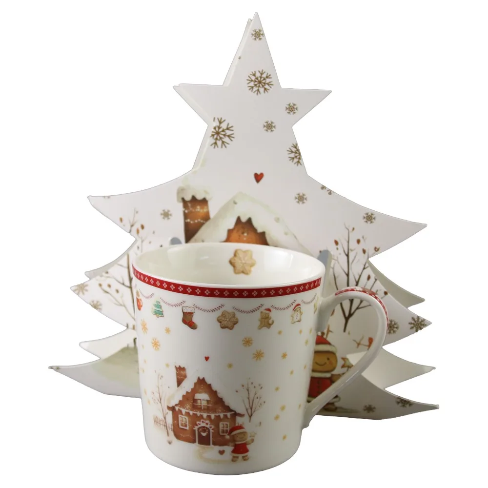 Cana de Craciun din portelan 360 ml Gingerbread House