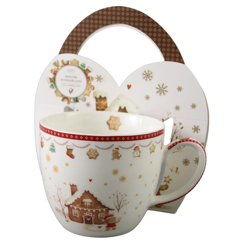 Cana de Craciun din portelan 460 ml Gingerbread House Cana de Craciun din portelan 460 ml Gingerbread House