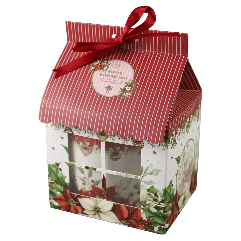 Cana de Craciun din portelan cu capac si infuzor metalic Christmas Flower Cana de Craciun din portelan cu capac si infuzor metalic Christmas Flower