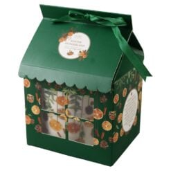 Cana de Craciun din portelan cu capac si infuzor metalic Winter Fruits
