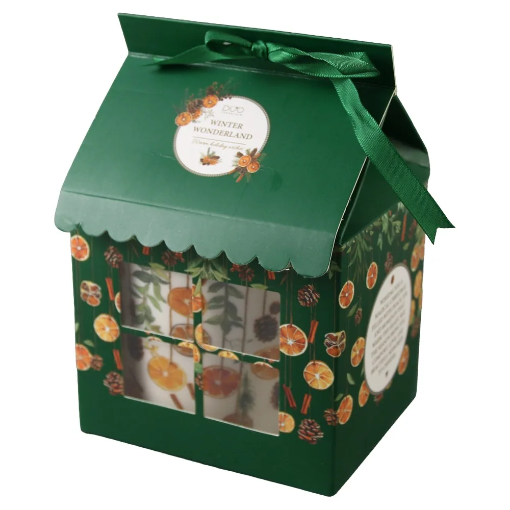 Cana de Craciun din portelan cu capac si infuzor metalic Winter Fruits
