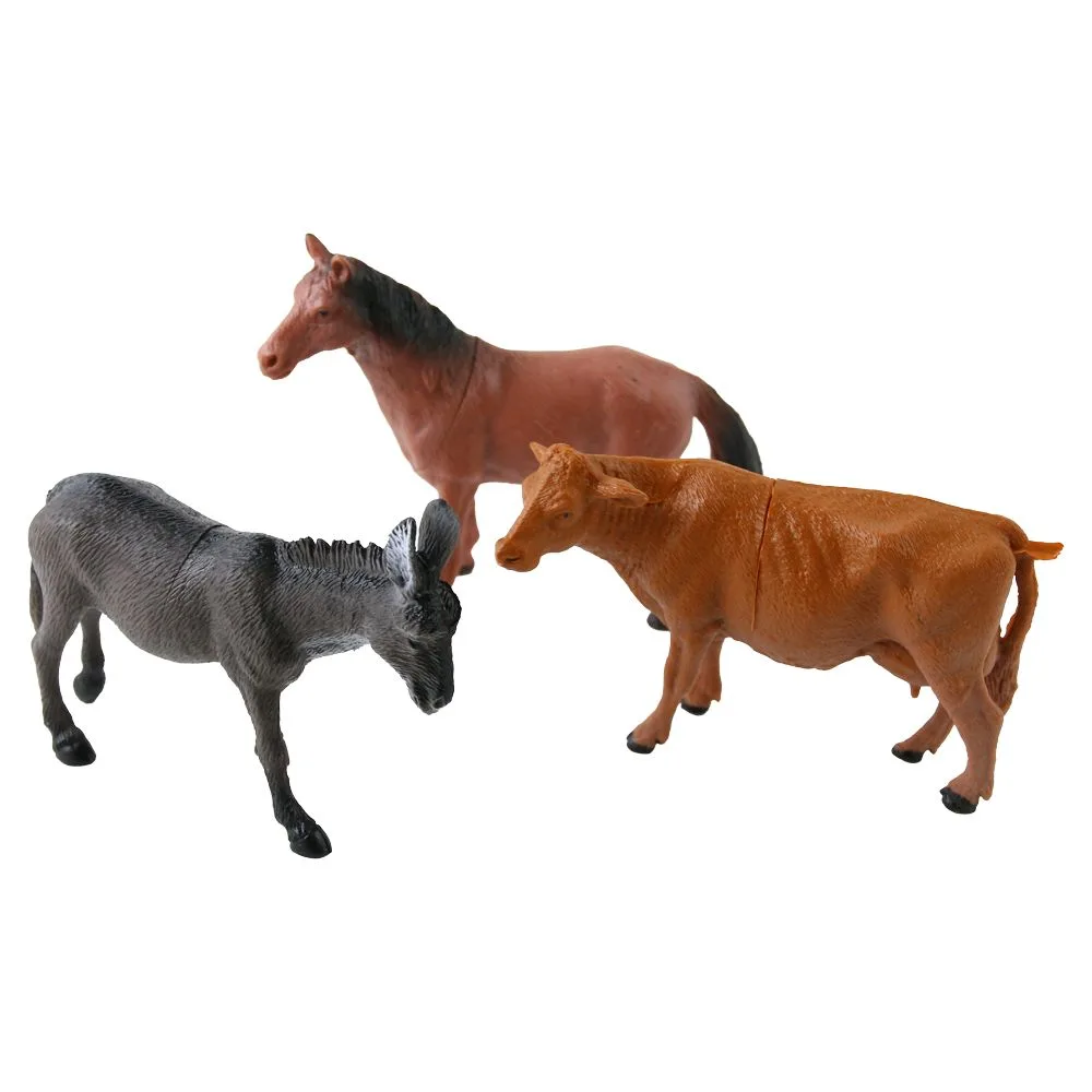 Set 3 animale domestice din cauciuc 15/11 cm