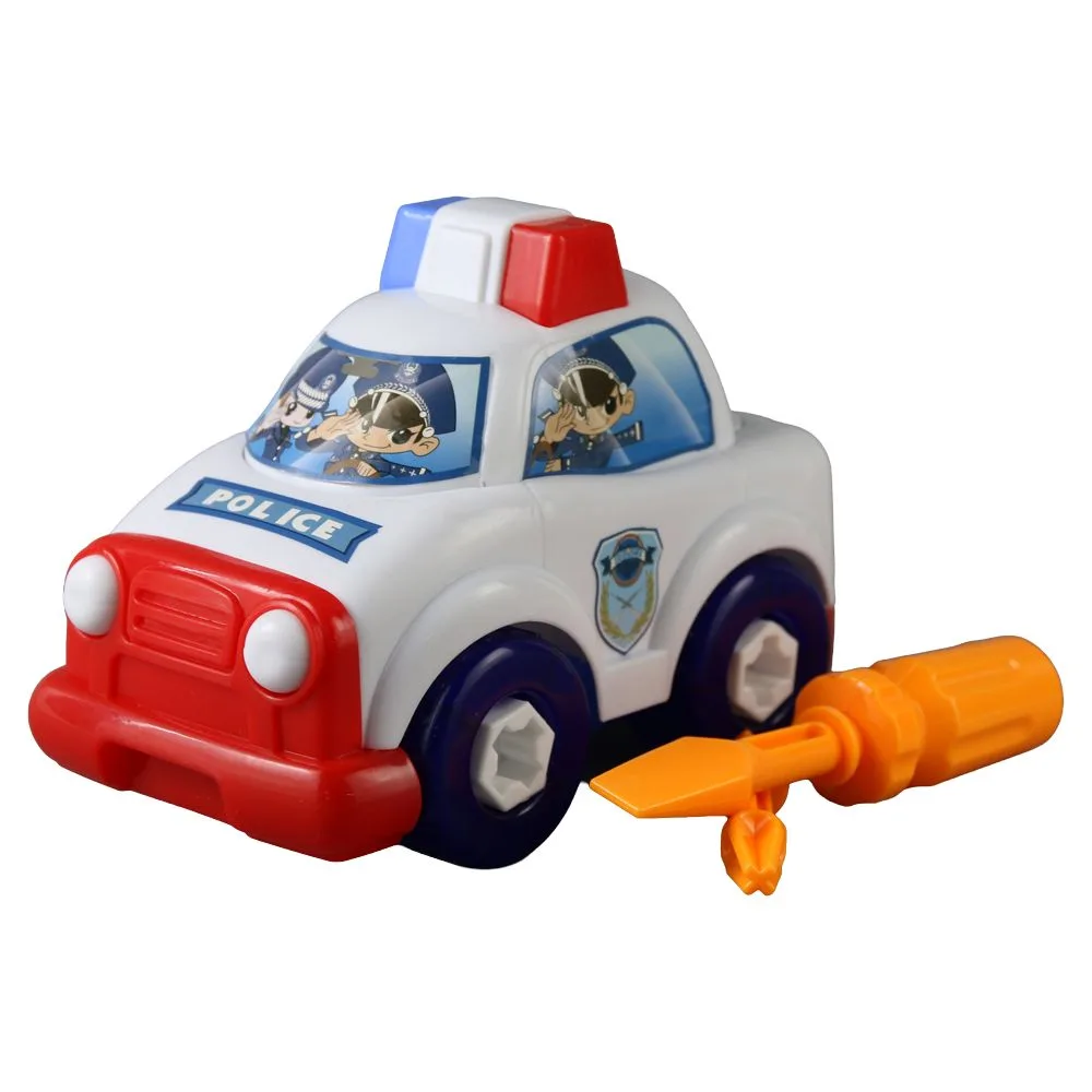 Masina Police demontabila cu unelte din plastic 16x11 cm