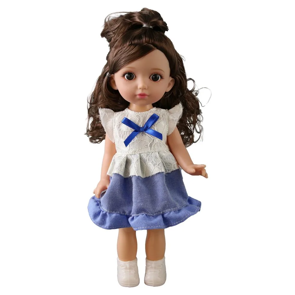 Papusa din plastic 12x30 cm Girl Beauty