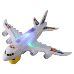 Avion Airbus din plastic cu sunete si lumini 25x22 cm