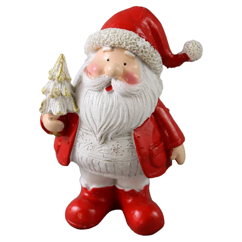 Figurina decorativa Mos Craciun din rasina 11 cm Figurina decorativa Mos Craciun din rasina 11 cm