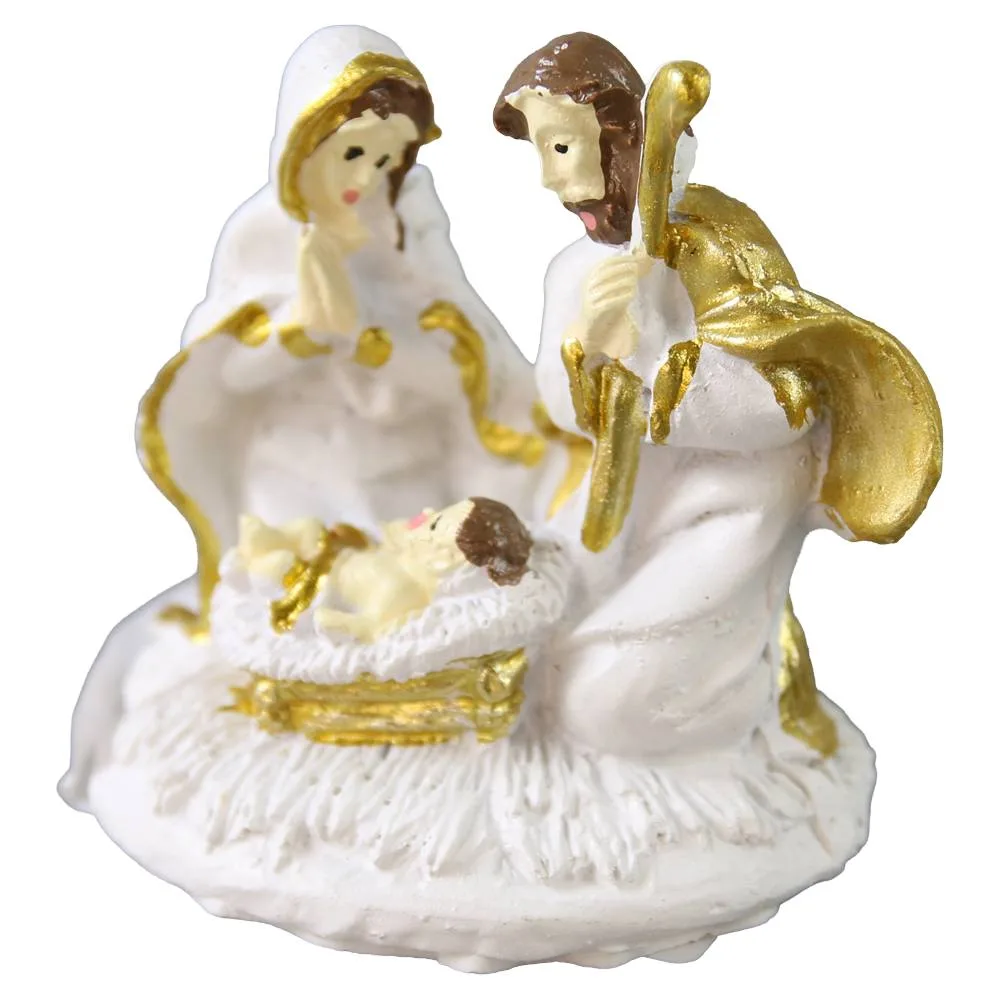 Decoratiune Sfanta Familie din rasina 5x5 cm
