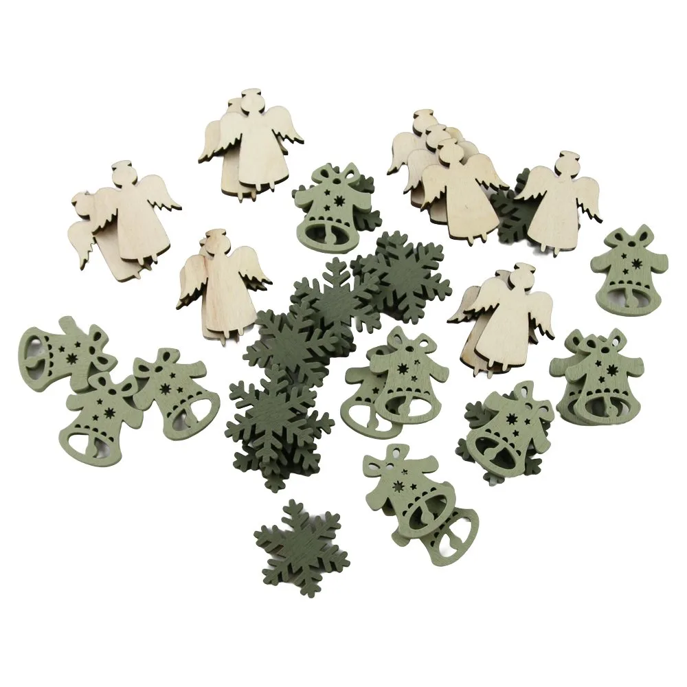 Set 36 ornamente de Craciun din lemn