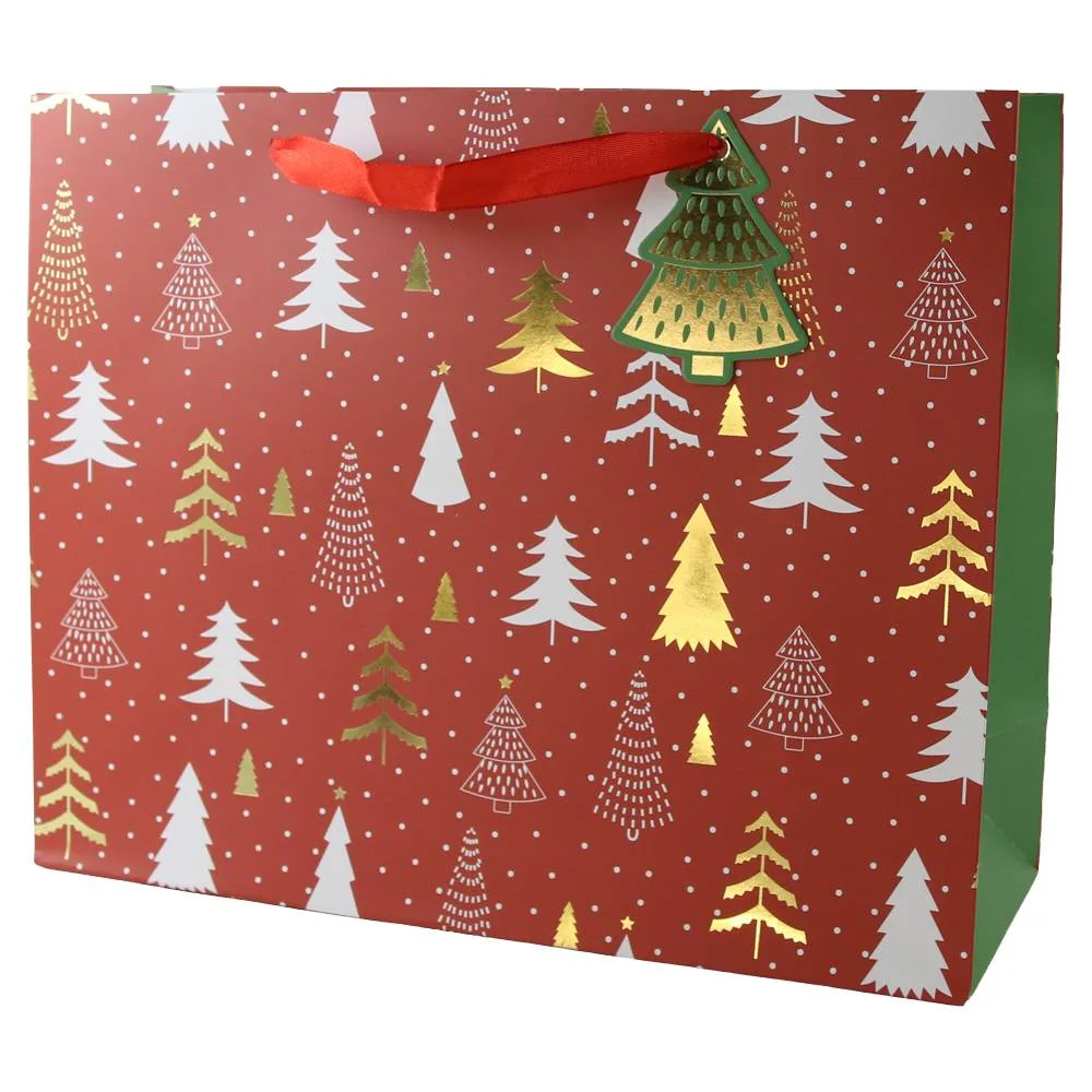 Punga cadou de Craciun cu eticheta 32x26 cm
