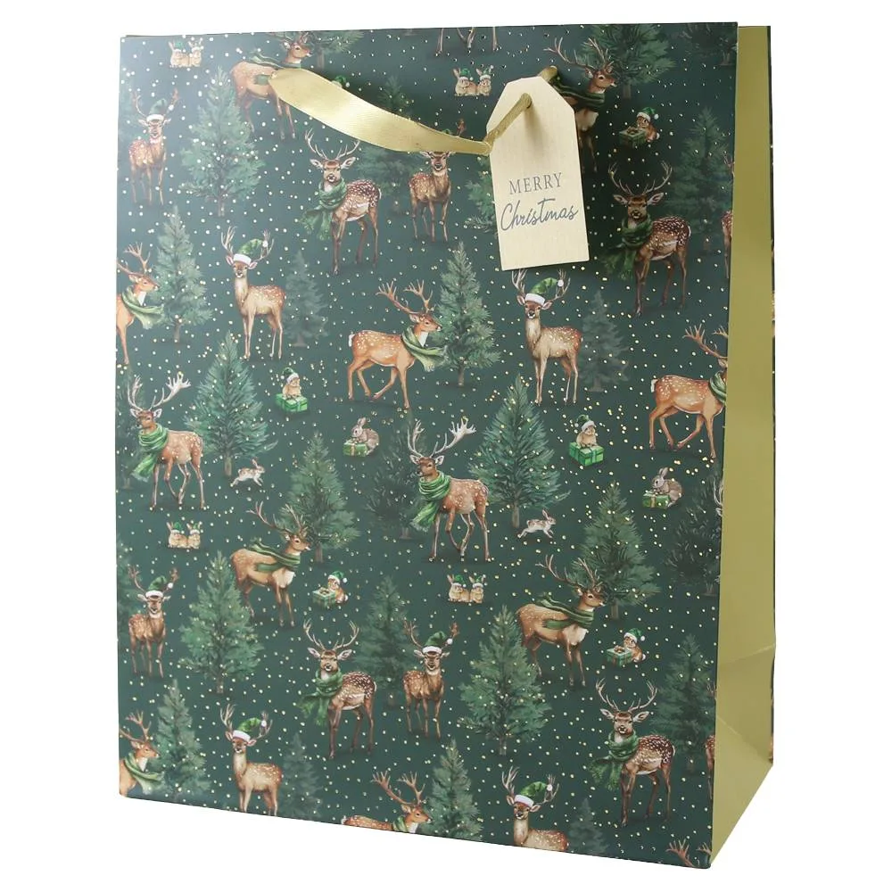 Punga cadou de Craciun cu eticheta "Merry Christmas" 26x32 cm Punga cadou de Craciun cu eticheta "Merry Christmas" 26x32 cm