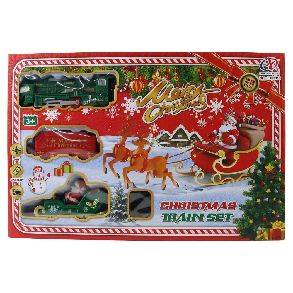 Set trenulet de Craciun cu Mos Craciun - 23 piese Set trenulet de Craciun cu Mos Craciun - 23 piese