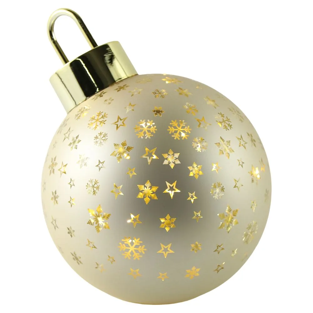 Glob decorativ auriu din sticla cu LED 15x17 cm Glob decorativ auriu din sticla cu LED 15x17 cm