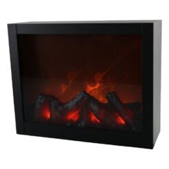 Semineu decorativ cu LED si efect de flacara in miscare 29x23 cm