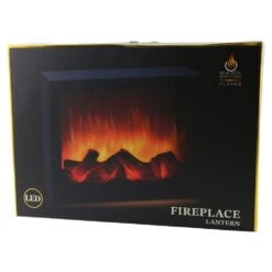 Semineu decorativ cu LED si efect de flacara in miscare 29x23 cm